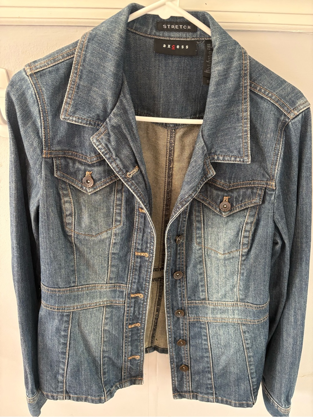 Axcess Light Blue Denim Jacket with Button Front